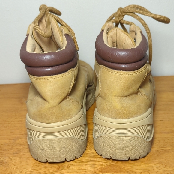 Steve Madden Reina Tan Ankle Boots Lace-Up Utility Winter Women's Size 10 - Picture 4 of 8